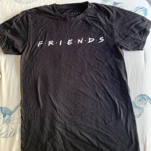 Black Cotton FRIENDS Tshirt